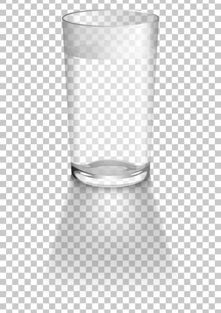 Vector illustration of Glass Of Water Transparent