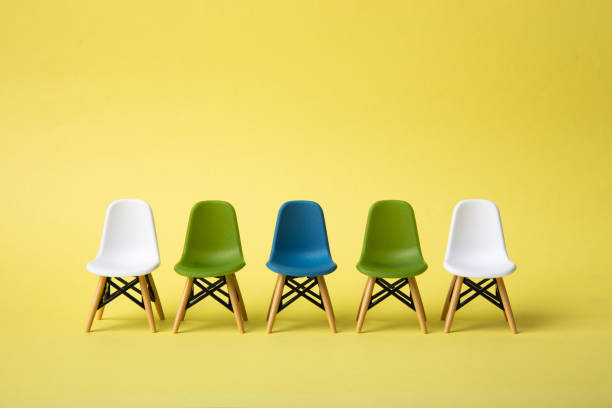 istock Blue chair standing out from the crowd. Business concept. 2148243993