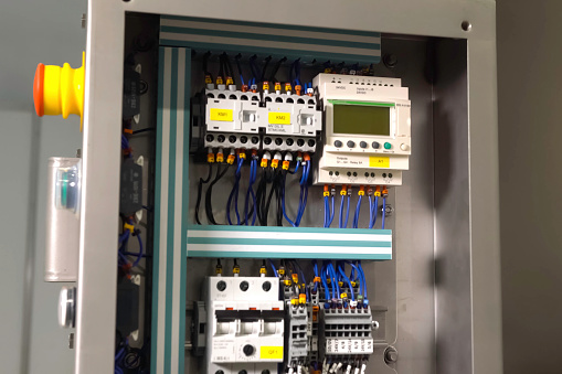 a Electro power shield in steel cabinet.