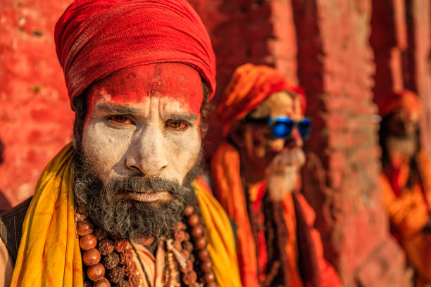 istock Sadhu - indian holymen sitting in the temple 2148244928