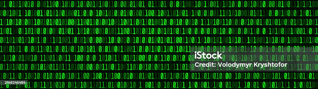 Technological Green Matrix Of Zeros And Ones Binary Computer Code ...