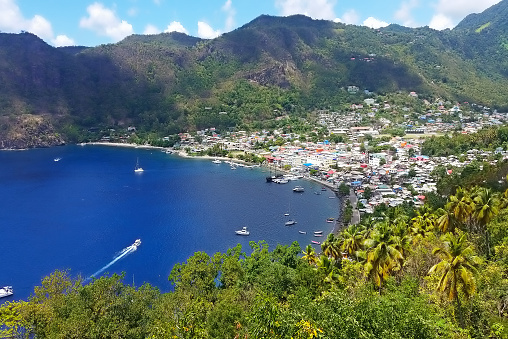 View of harbor in St.Kitts, Caribbean