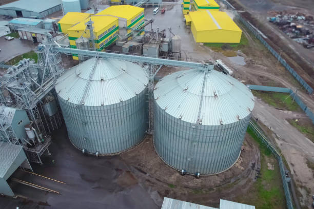 istock Vegetable Oil Production Plant Seed Storage Tanks. 2148246002
