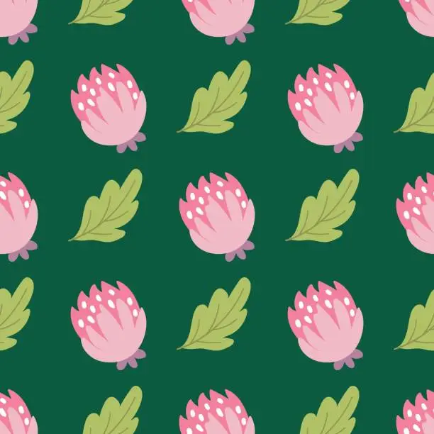 Vector illustration of Floral Seamless Pattern. Design for fabric, textile, wallpaper, packaging