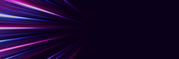 istock Modern abstract high speed light glare effect. Futuristic technology of dynamic movement and speed. 2148247506