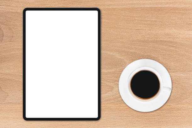 istock the tablet is on the wood table 2148247738