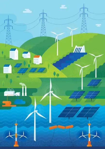 Vector illustration of Green Clean Energy