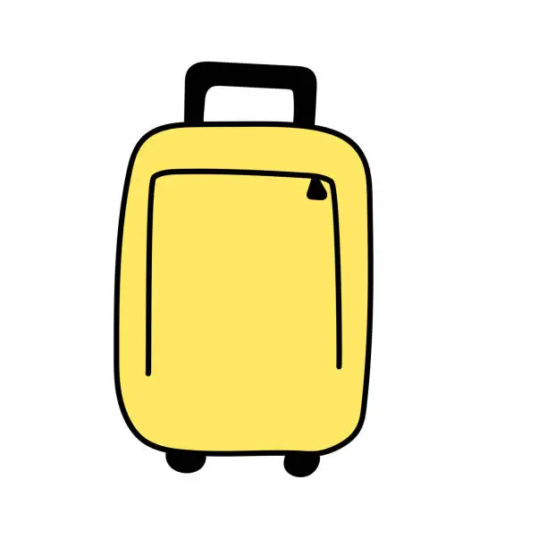 Vector illustration of Suitcase in doodle style. Vector illustration