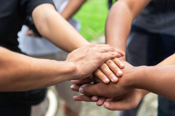 istock Diversity people hands join empower partnership teams connect teamwork concepts. 2148250037