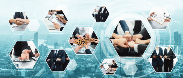 istock Teamwork and human resources HR management technology for business vexel 2148250388