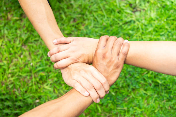 istock Diversity people hands join empower partnership teams connect teamwork concepts. 2148250557