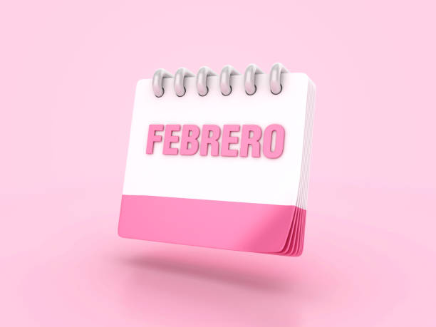 14 February Valentine's Day calendar icon isolated on background.