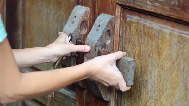 Unlocking an Old Rustic Padlock