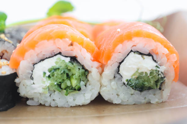 istock Set of traditional Japanese sushi 2148253035