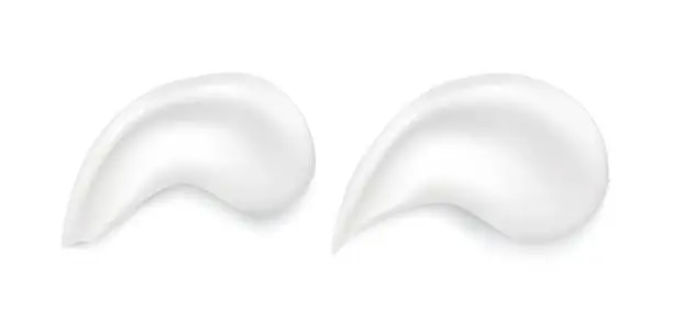 Vector illustration of White foam cream texture