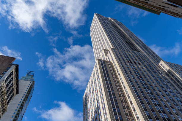 Manhattan, New York, USA - March, 2024. Buildings in front of the Empire State building.