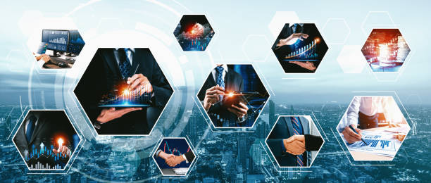 istock Futuristic business digital financial data technology and big data vexel concept 2148258833