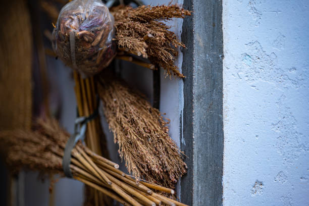 sun-dried wheat in rural areas