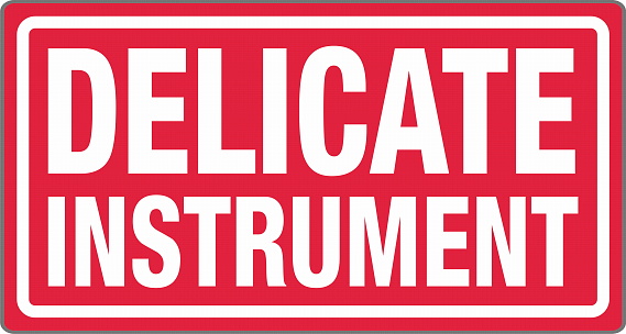 International Shipping Pictorial Labels Red Delicate Instrument