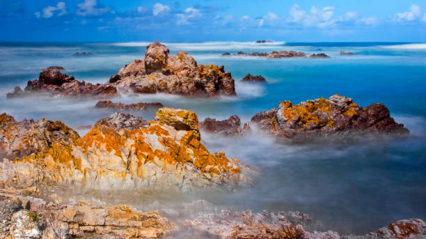 Rocky Coast Seascape, Walker Bay Nature Reserve, Gansbaai, Western Cape, South Africa, Africa