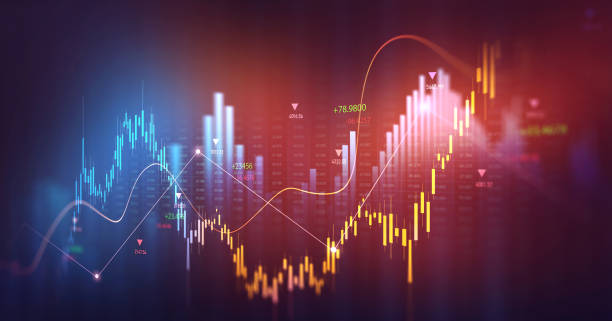 istock Stock market investment data and analysis finance graph. Business financial chart with moving up arrow graph. 2148264572