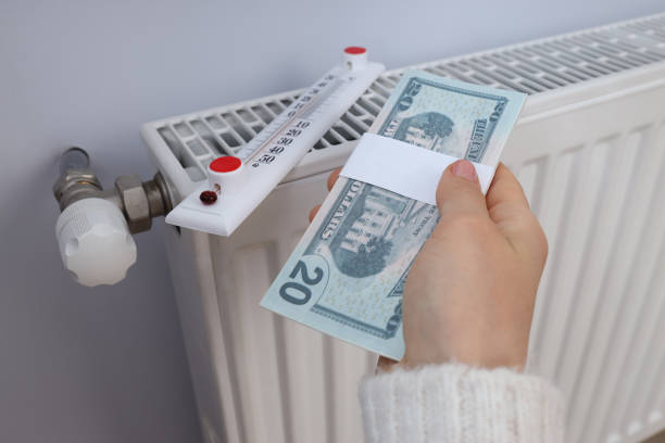 istock Concept of high costs of heating, close up 2148268549