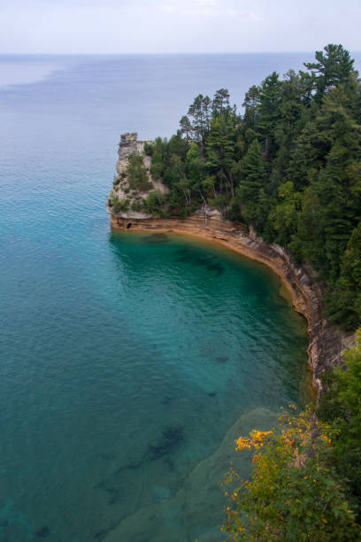 istock Pictured Rocks NL - Miners Castle Emerges from Morning Mists 2148269220