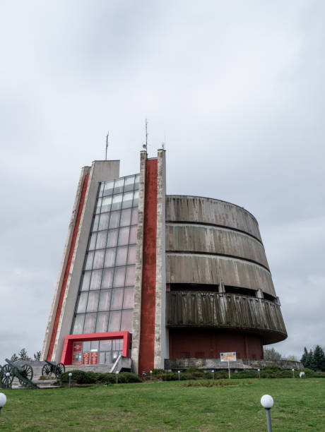 Pleven Panorama Museum on a cloudy morning - Portrait shot