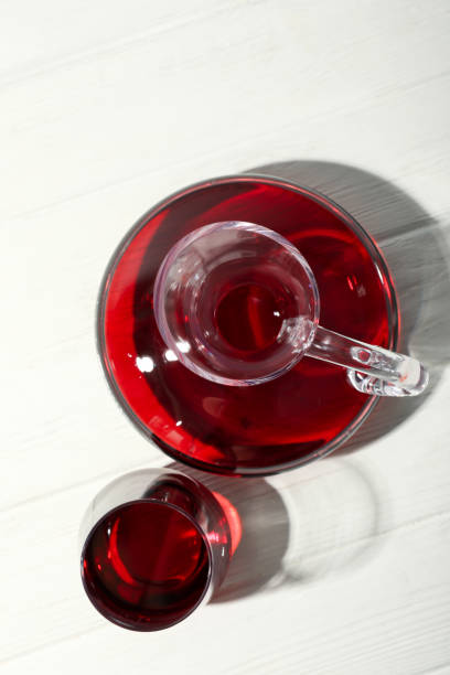 istock Concept of delicious alcohol drink, wine, top view 2148269632