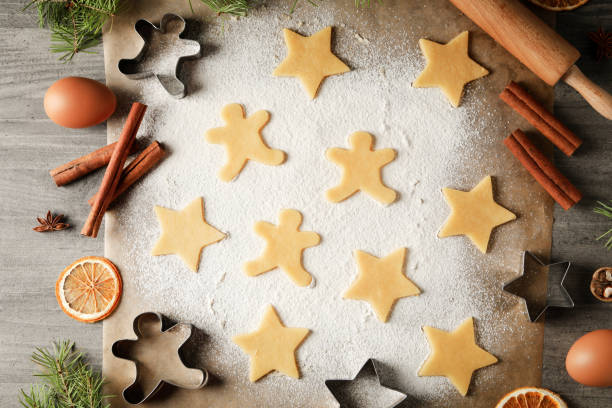 istock Concept of cooking tools, cookie cutters, top view 2148272802