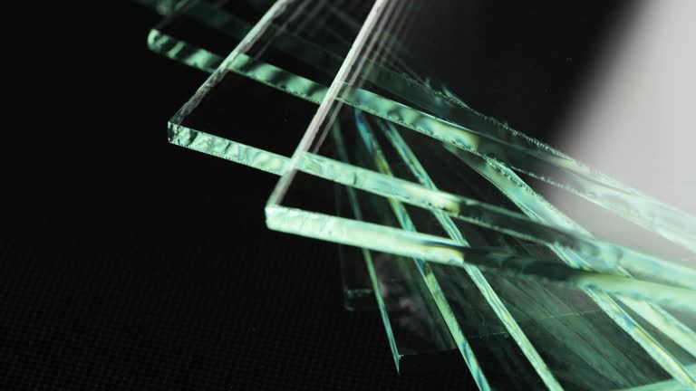 Glass factories produce glass used in buildings and homes. There are many different thicknesses and sizes.