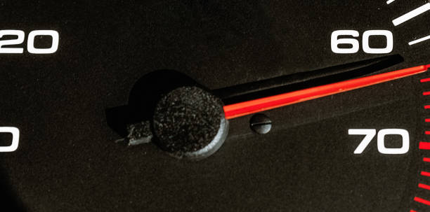 istock Black Car speedometer,dashboard.Red Arrow of odometer,tachometer.Close up.Selective focus.Close up.Selective focus.Banner,advertisement. 2148274834