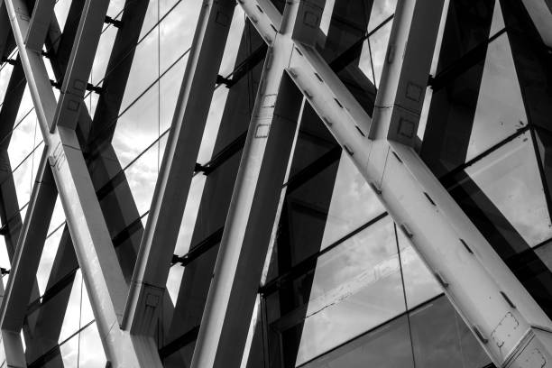 istock Facade Modern Building Exterior Details.  Architectural contemporary concept 2148275279