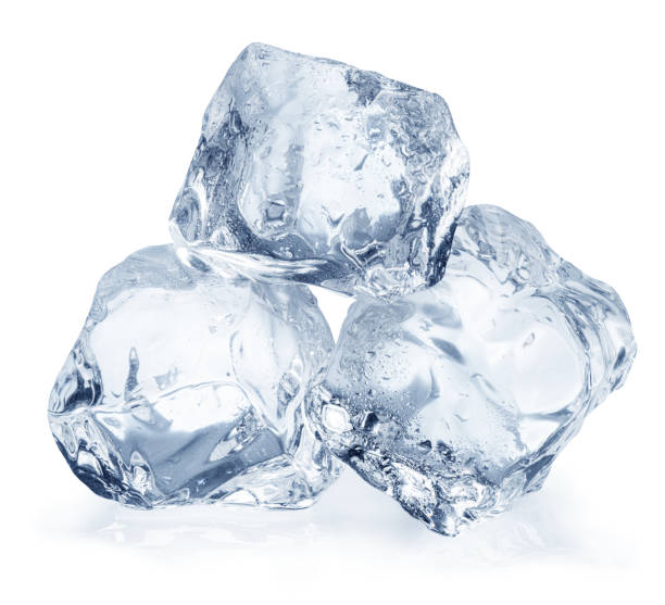 Perfect ice cubes on white background. File contains clipping paths.