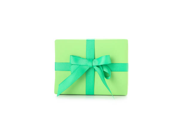 Concept of beautiful Christmas present, gift box, isolated on white background