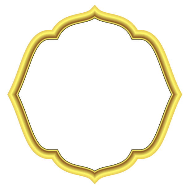 istock Luxury Golden Square Vintage Frame Gold picture frame luxury golden frame gold border Golden vector vintage frames retro badges branches framework banner decoration decorative frame element ribbon isolated background 2148278211