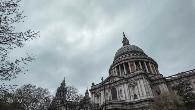 Time-lapse at St Paul's Cathedral in London England UK