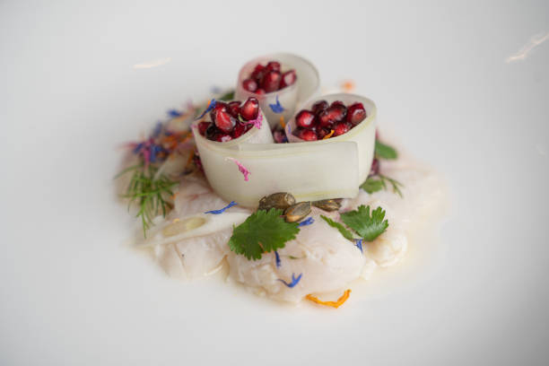 View of a gourmet Ticinese dessert at restaurant