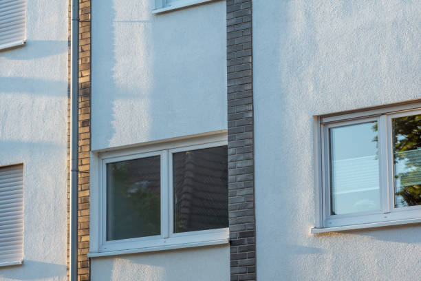 istock facade of an modern large house ,wall with windows 2148282602