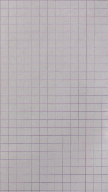 Sheet of grid paper, stop motion animation