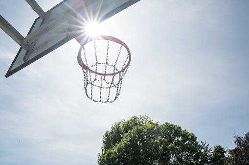 Basketball net outdoors