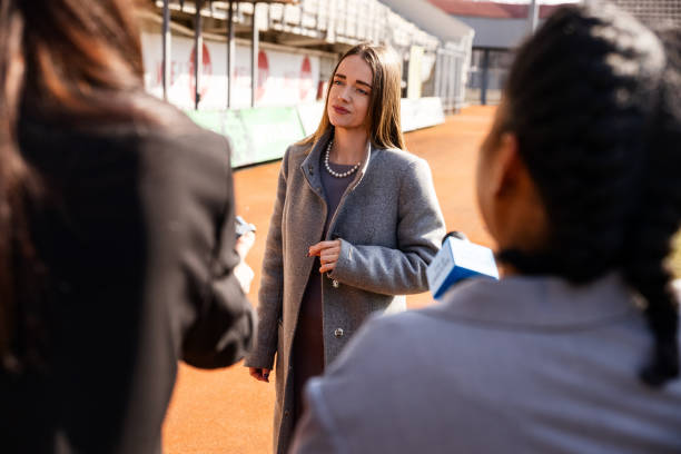 Football Field Interview 170+ Football Interview Stock Photos, Pictures & Royalty-Free Images ...