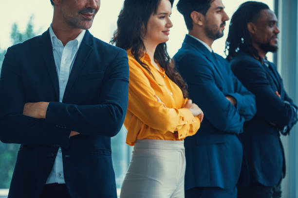 istock Diversity candidates standing with arm crossed with confident. Intellectual. 2148289549