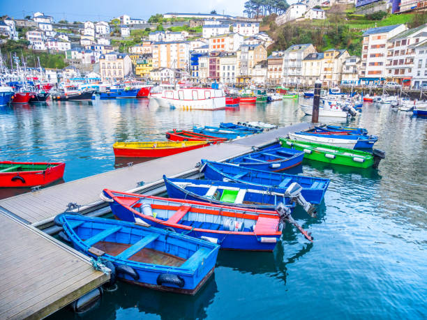 istock Colorful boats in Luarca marina 2148290091