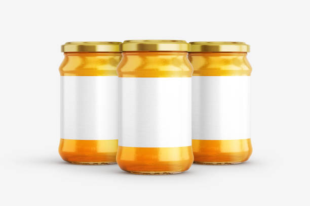 istock Honey Jar Mockup with 3D Rendering on Isolated Background 2148291423