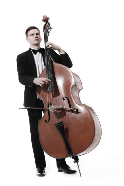 istock Double bass player playing contrabass pizzicato 2148293026