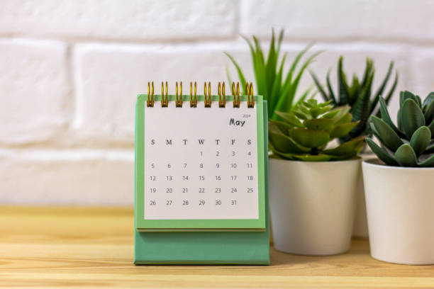 istock Desk calendar for May 2024. Desk calendar for planning, scheduling, organizing and managing every day. 2148294532