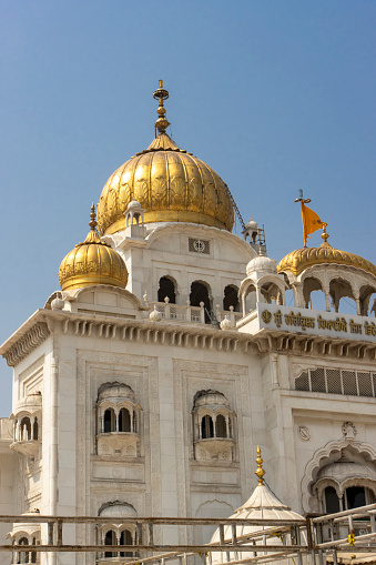 Exterior of the Gurdwara Bangla Sahib, Sikh temple in Delhi, India, Asia