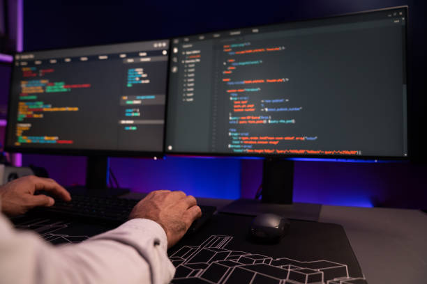 istock Cropped hands typing on keyboard of IT developer's on pc. Surmise. 2148295633