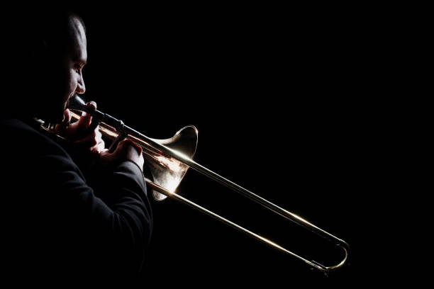 istock Trombone player. Trombonist playing jazz music 2148295928